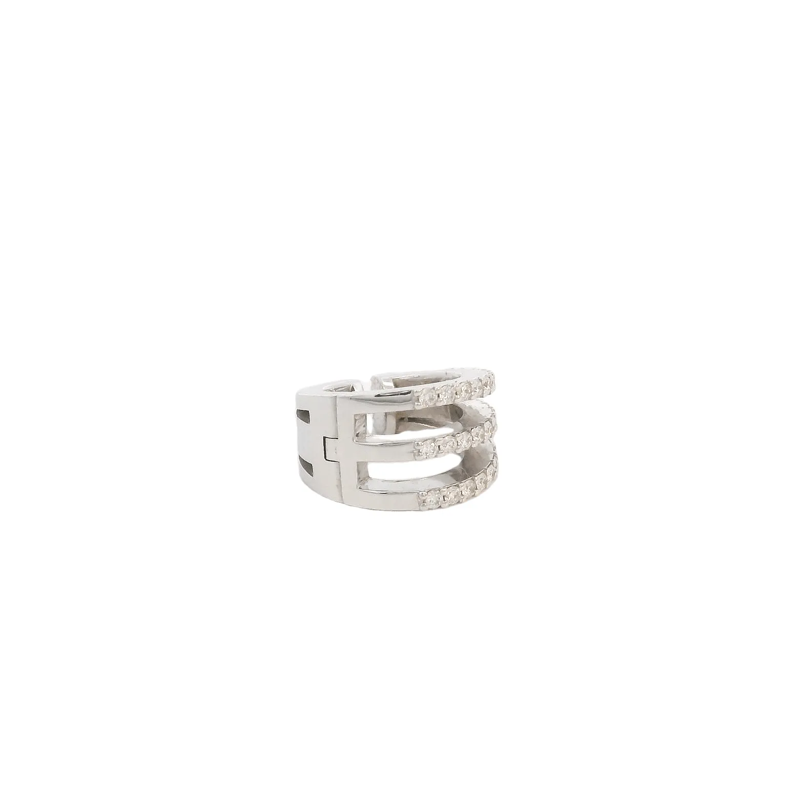 18KT Clip-On, Diamond Cuff Earring
