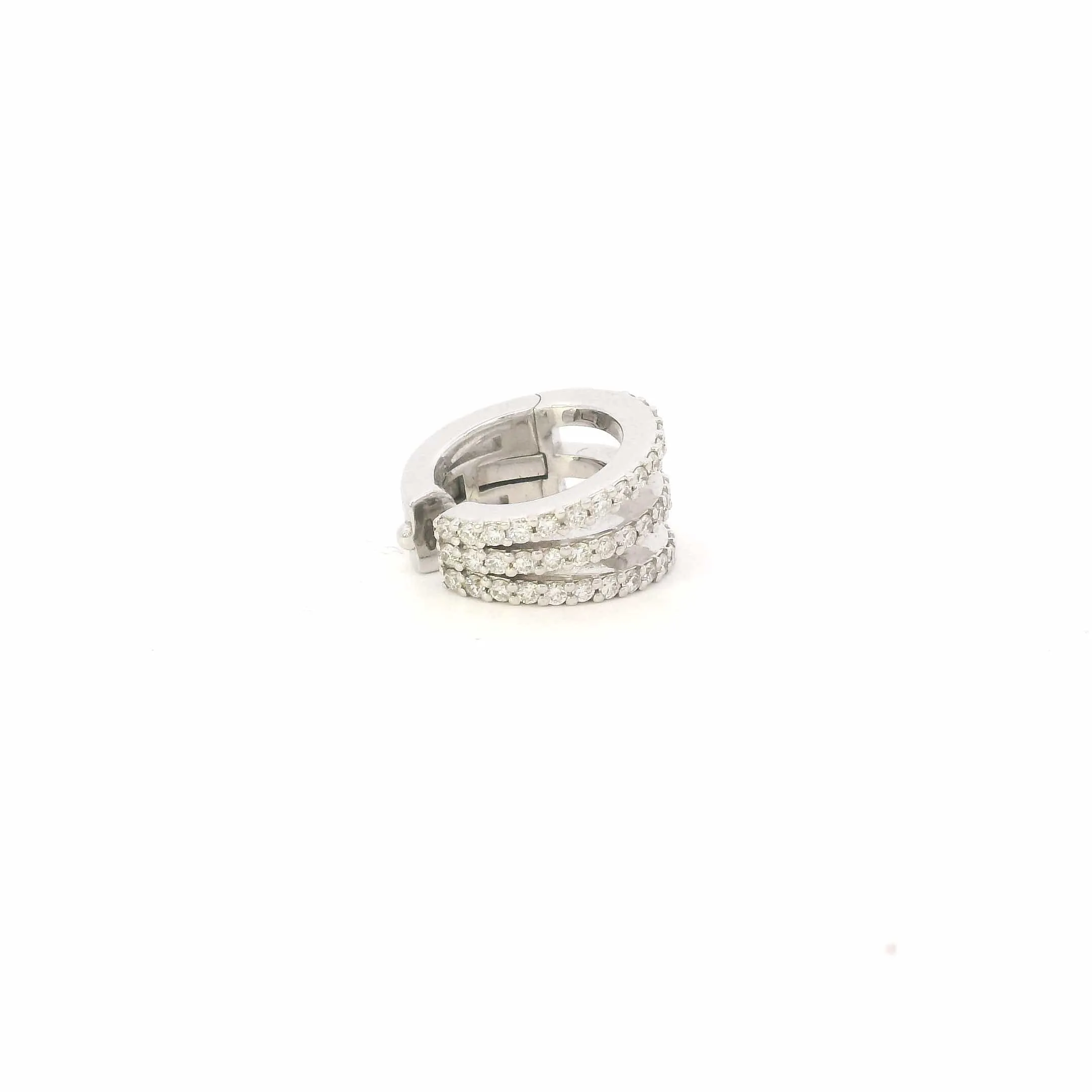 18KT Clip-On, Diamond Cuff Earring
