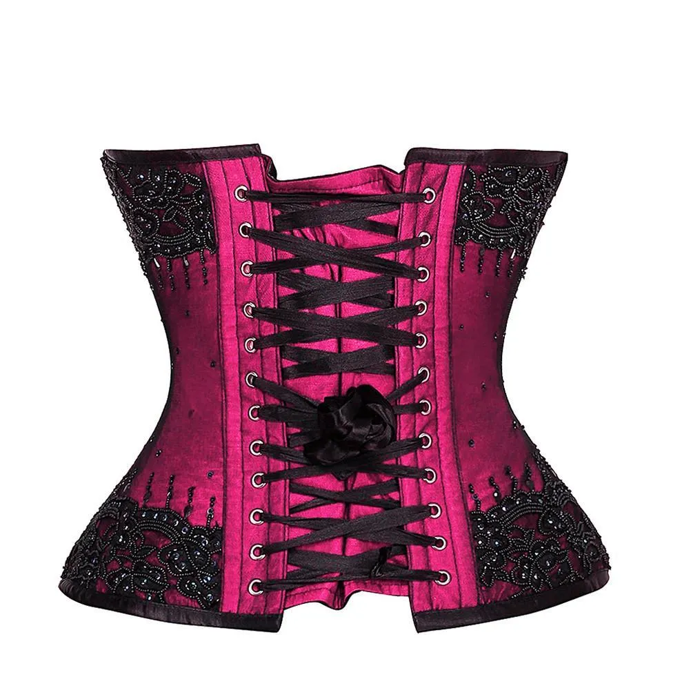 Adoniia Overbust Embroidered Lace Overlay Couture Corset