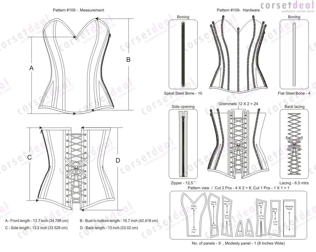 Caree Red Overbust Couture Corset