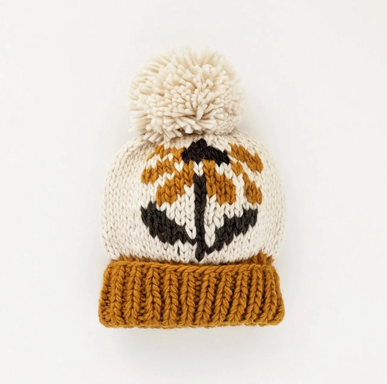 Coneflower Gold Knit Beanie Hat