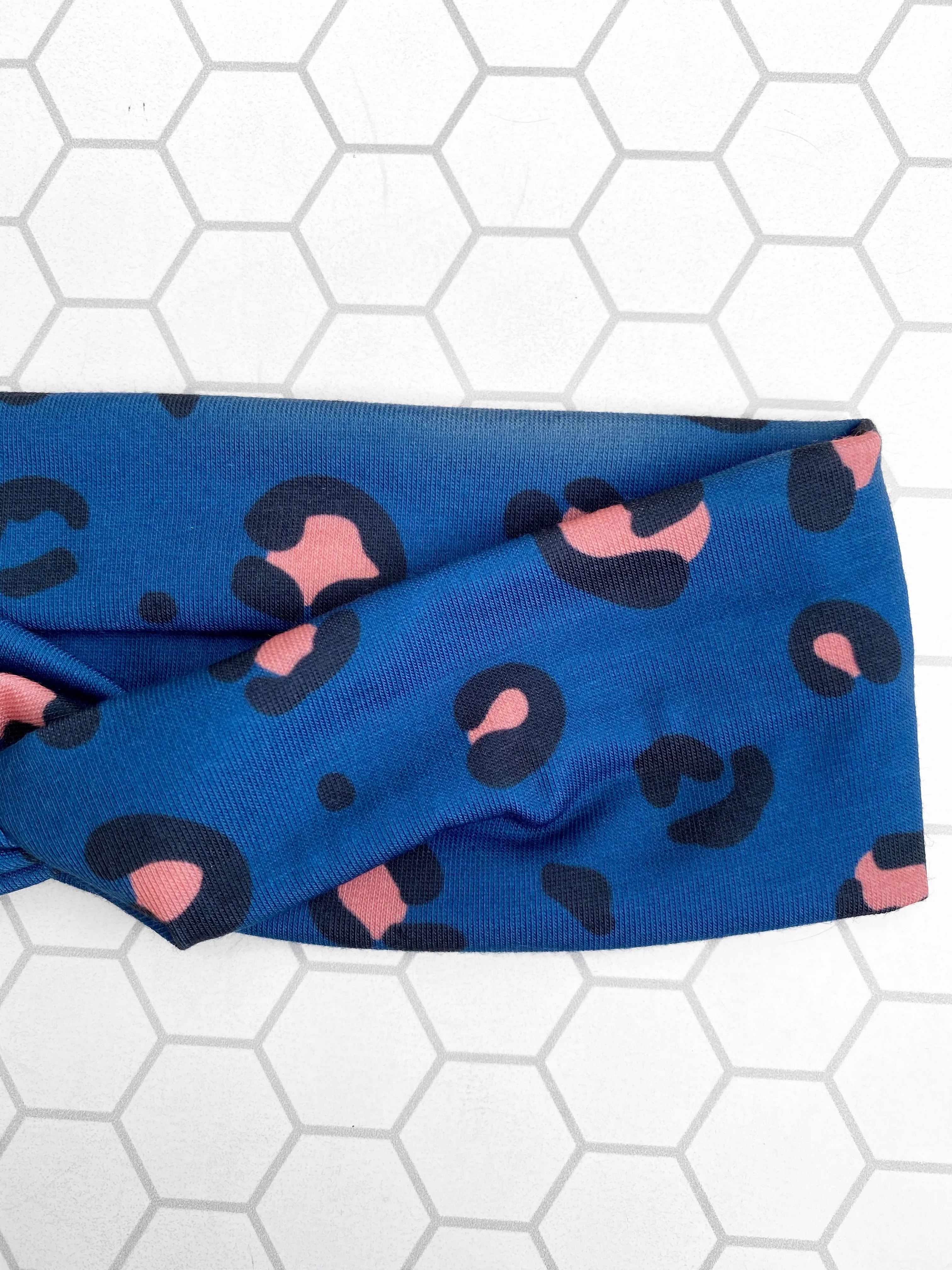 Feeling Blue Cheetah Knotties Headband