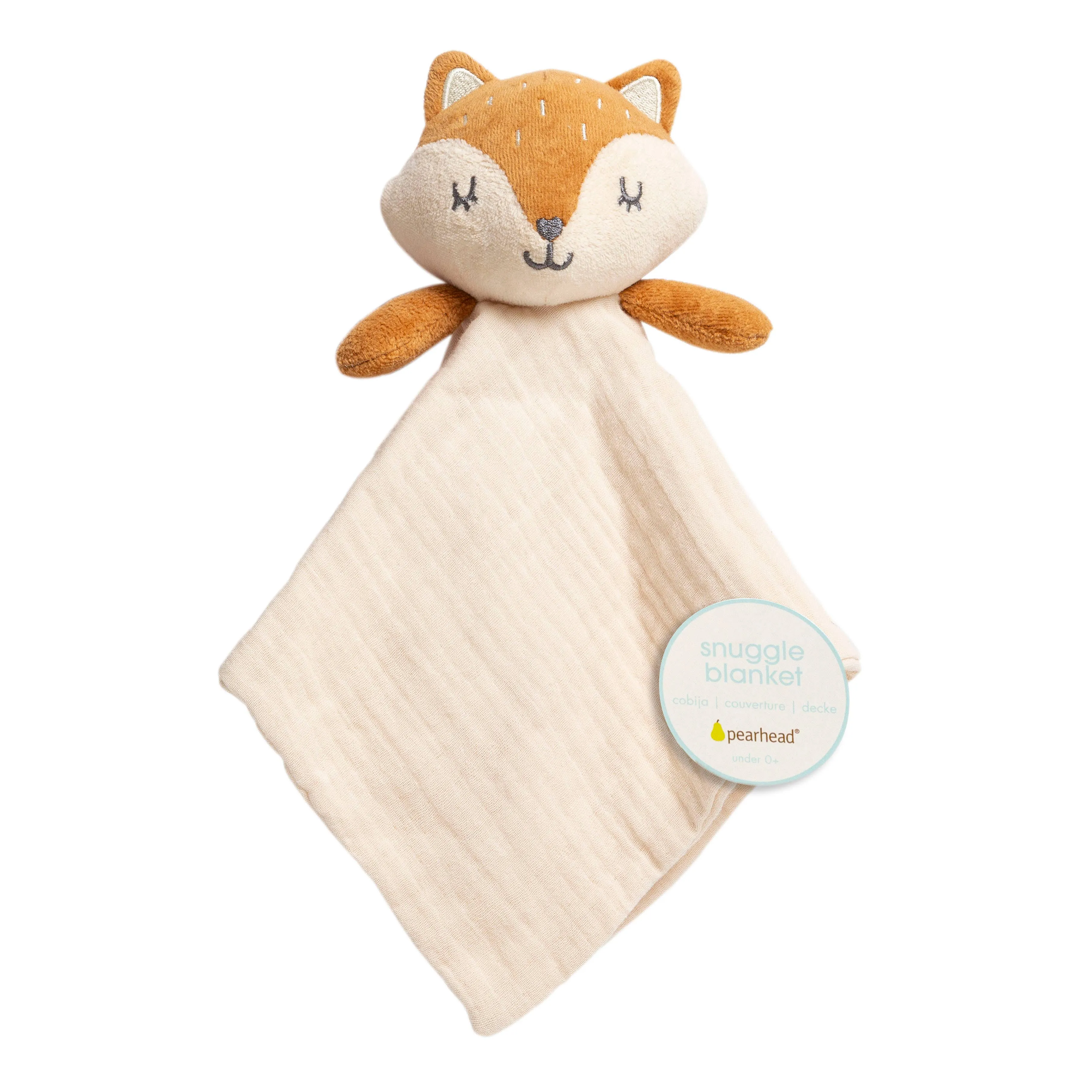 Fox Snuggle Blanket, Organic Cotton Muslin Lovie