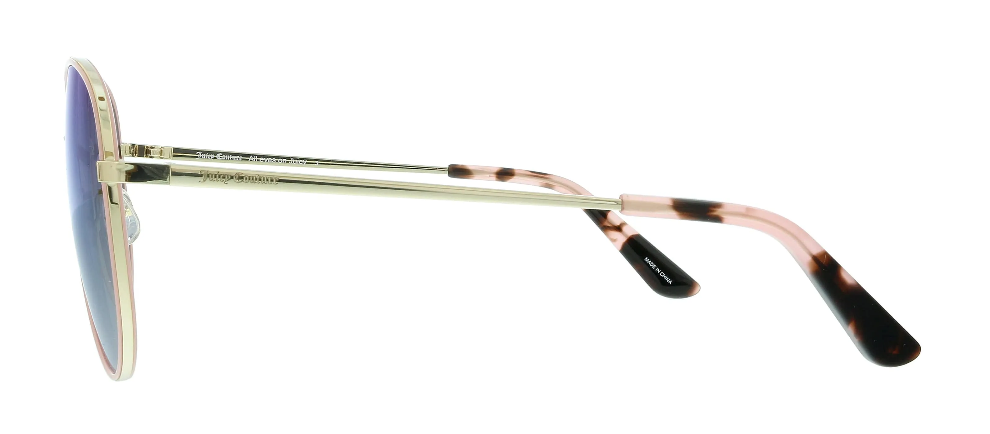 Juicy Couture JU 599/S DC 0EYR Gold Pink Aviator Sunglasses