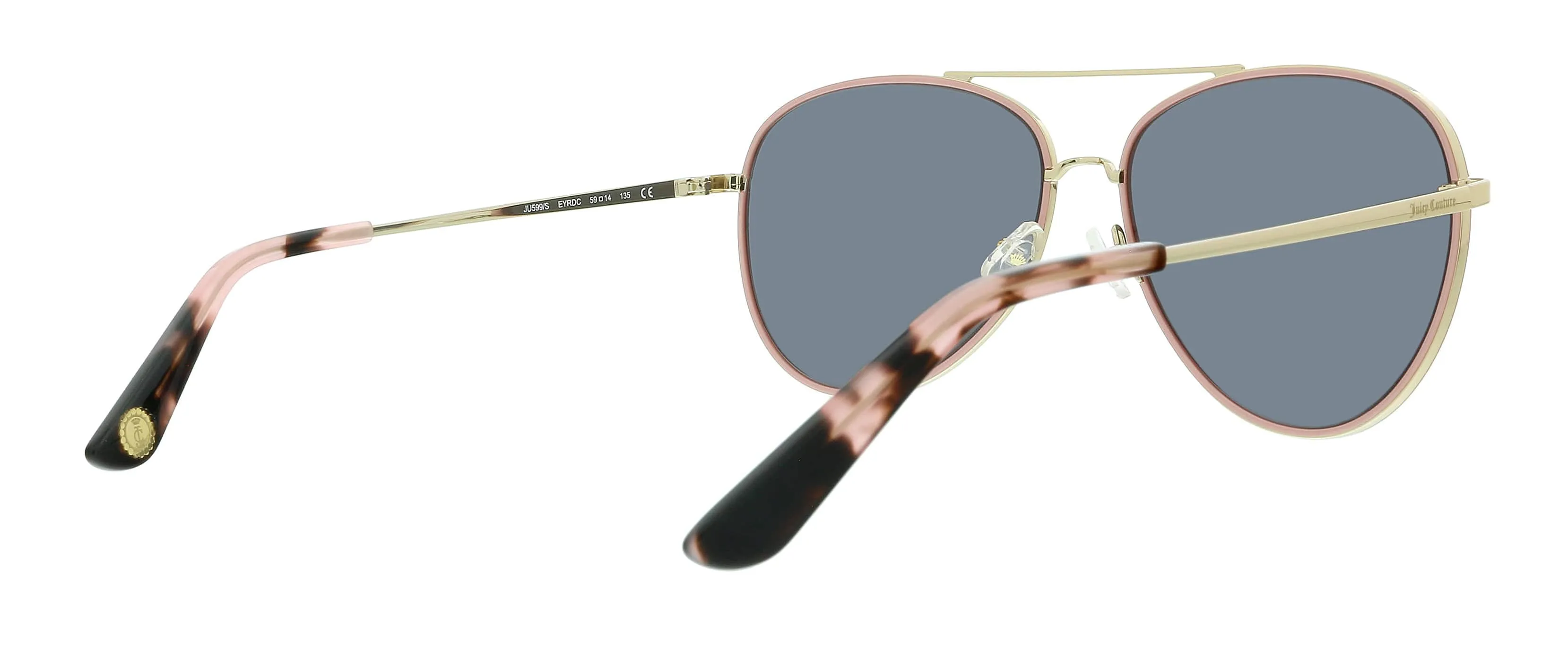 Juicy Couture JU 599/S DC 0EYR Gold Pink Aviator Sunglasses