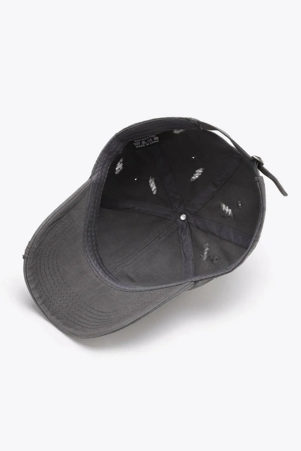 Trendy distressed baseball cap