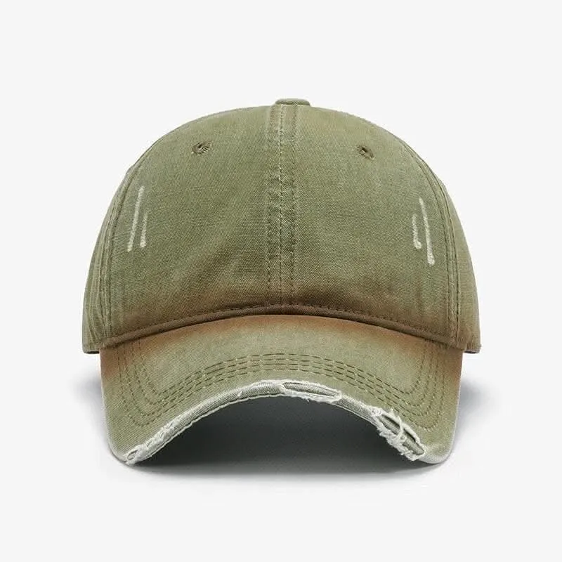 Trendy distressed cotton cap