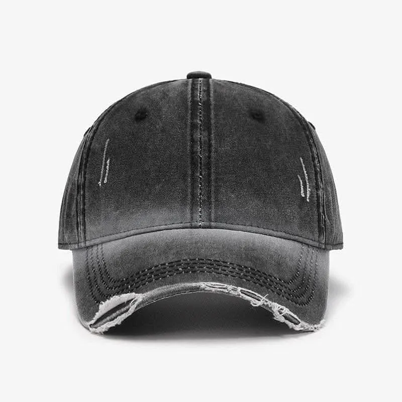 Trendy distressed cotton cap