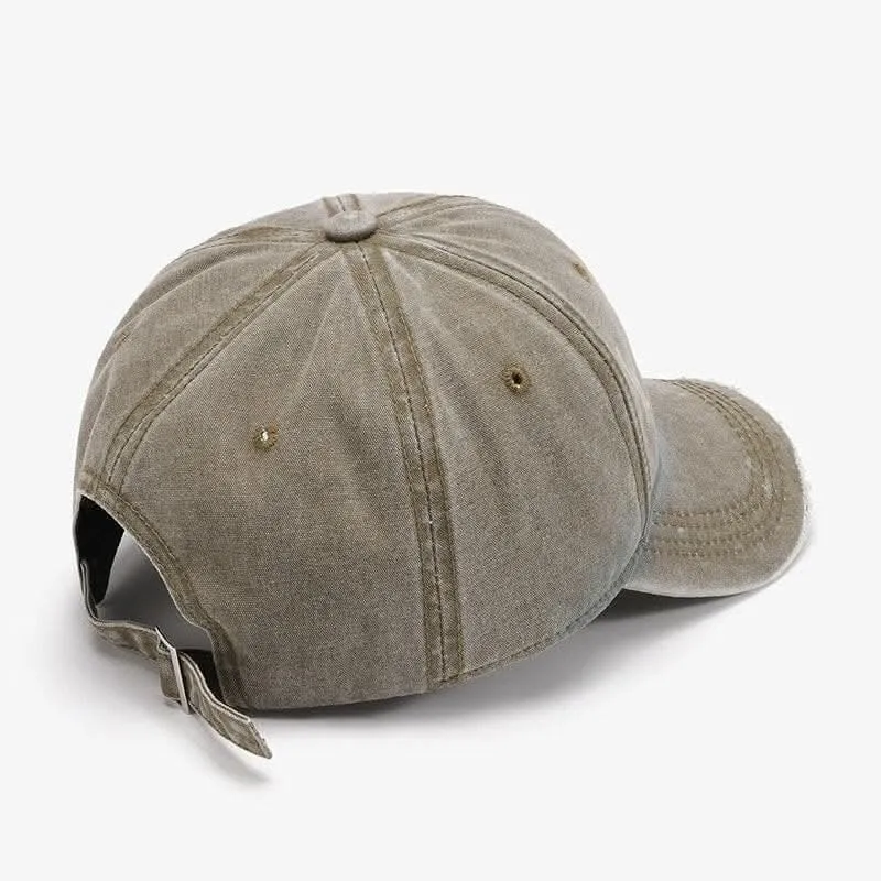 Trendy distressed cotton cap