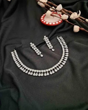 Zevarly Dhwani Statement AD Necklace Set