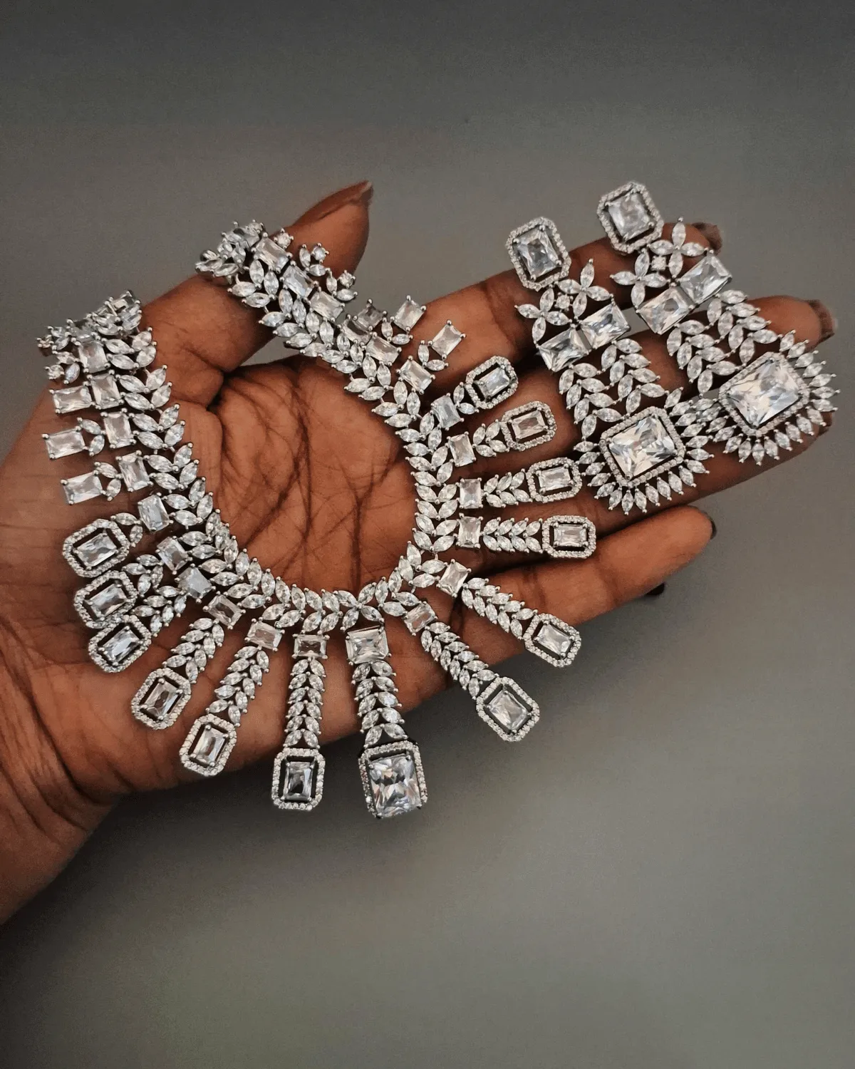 Zevarly Shruti-Kirti Ad Necklace Set