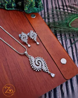 Zevarly Tarushika AD Pendant Set